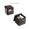 Hastings Home Foldable Storage Cube Ottoman with Pocket, Tufted Faux Leather Footrest Organizer for Bedroom, Brown 478779JWA - alternate 2